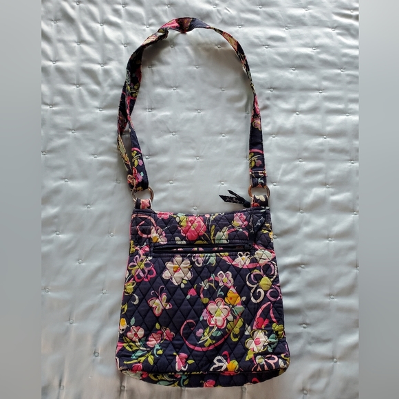 Navy Floral Vera Bradley Crossbody Bag - Picture 5 of 13